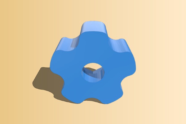 Small Knob for 1_4 inch Bolt (or Nut) | 3d print model