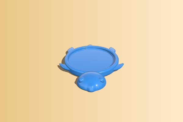 sous verre tortue - under glass turtle | 3d print model