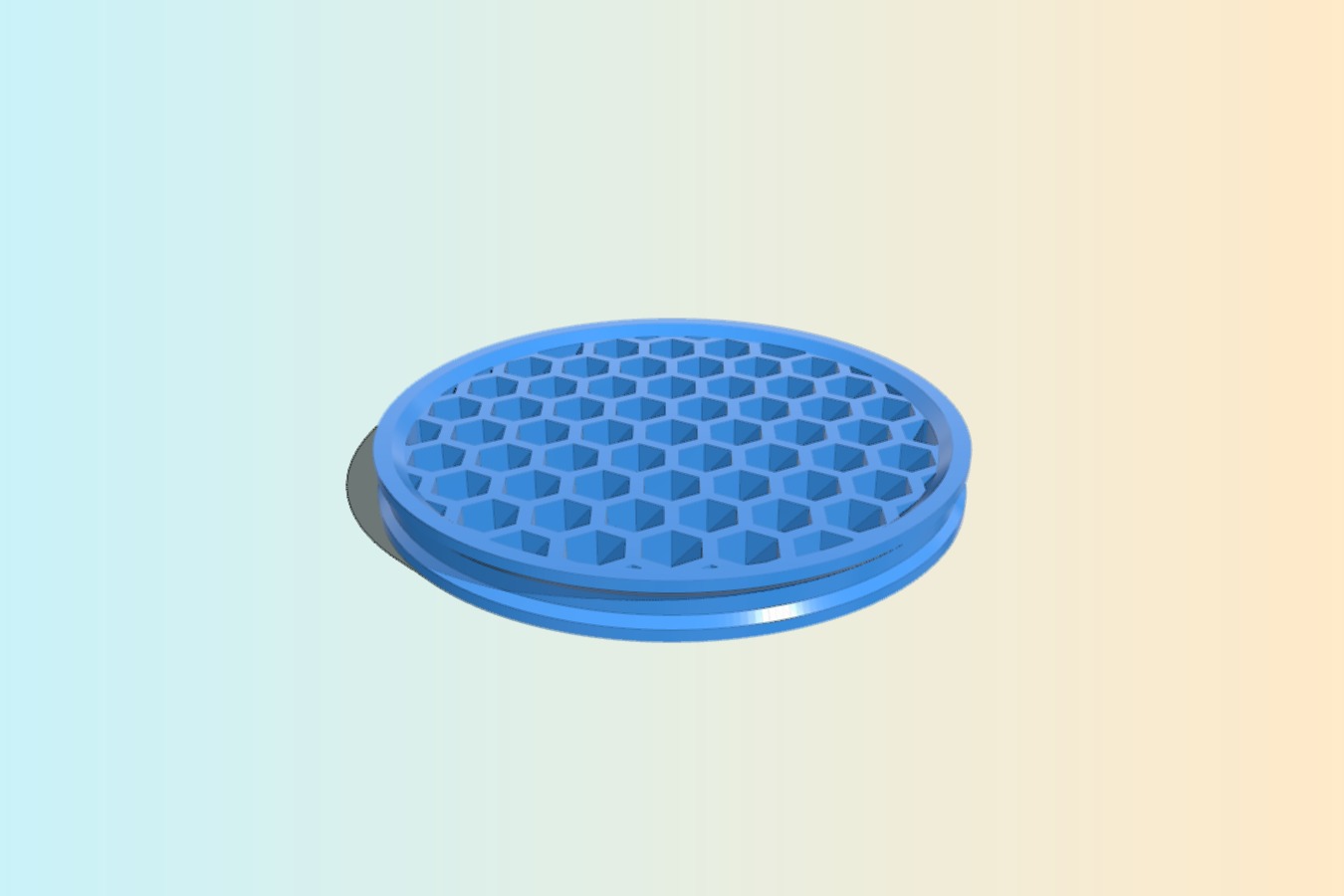 Hexagonal honeycomb coaster