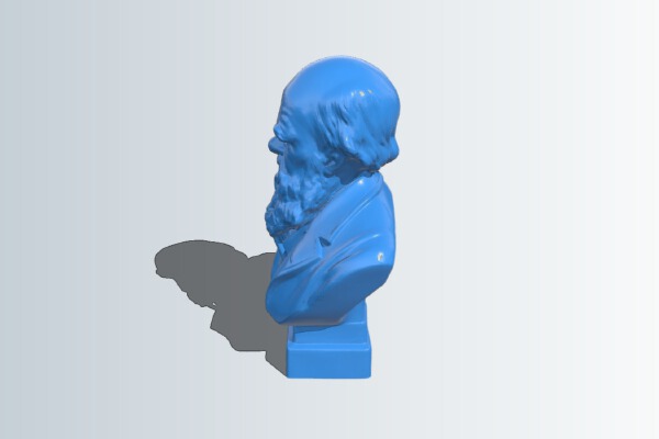 Charles Darwin Bust, c. 1899 (Supports Included) - Remix | 3d print model