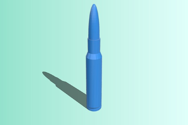 7mm Mauser (7x57mm) Training Dummy Rounds | 3d print model