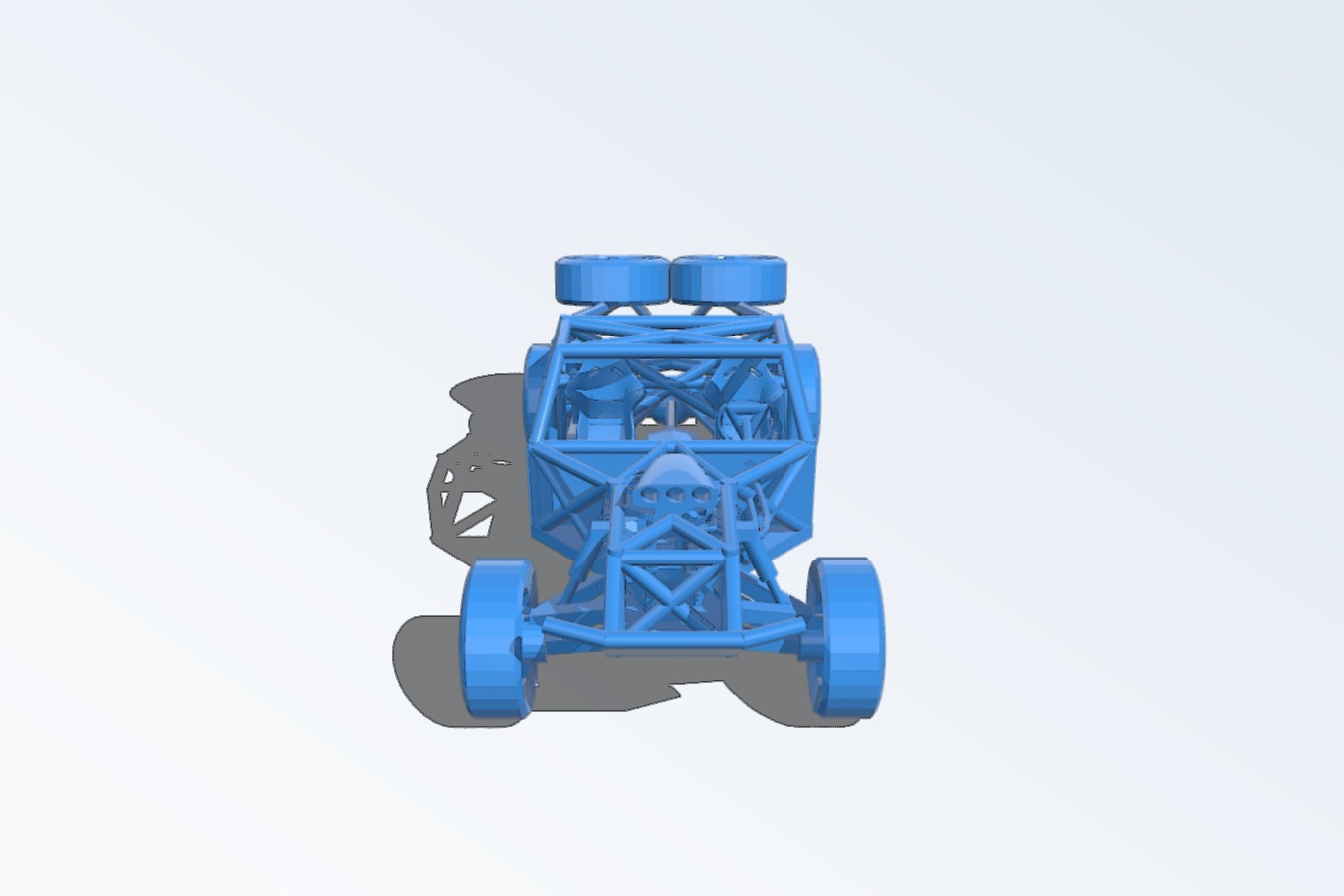 Trophy Truck Chassis Complete with engine_cockpit