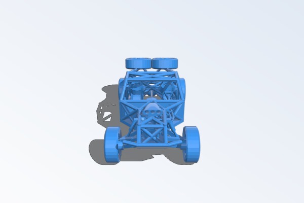 Trophy Truck Chassis Complete with engine_cockpit | 3d print model