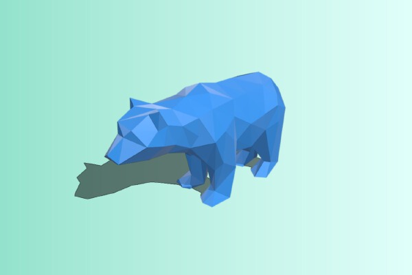 Low Poly Bear | 3d print model