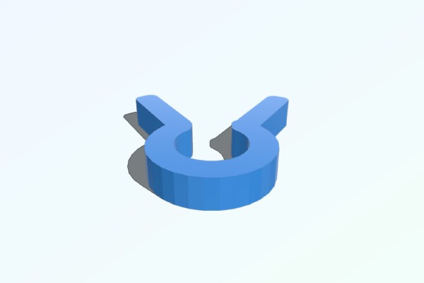 Bowden push fitting locking clip (1.75mm filament) | 3d print model