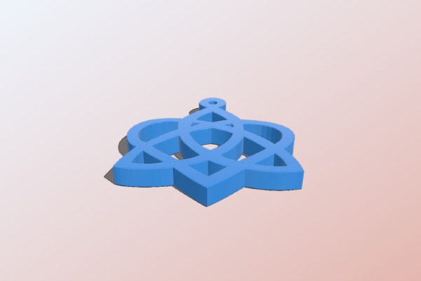 Pendant - Celtic Trinity Heart | 3d print model