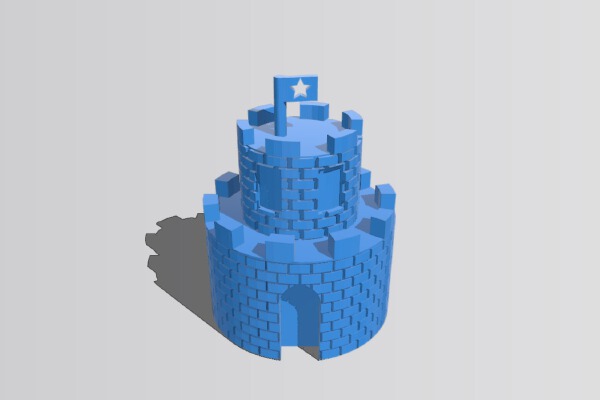 Mario bros mini castle | 3d print model