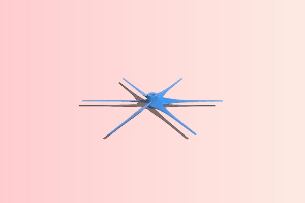 six blade turbine | 3d print model