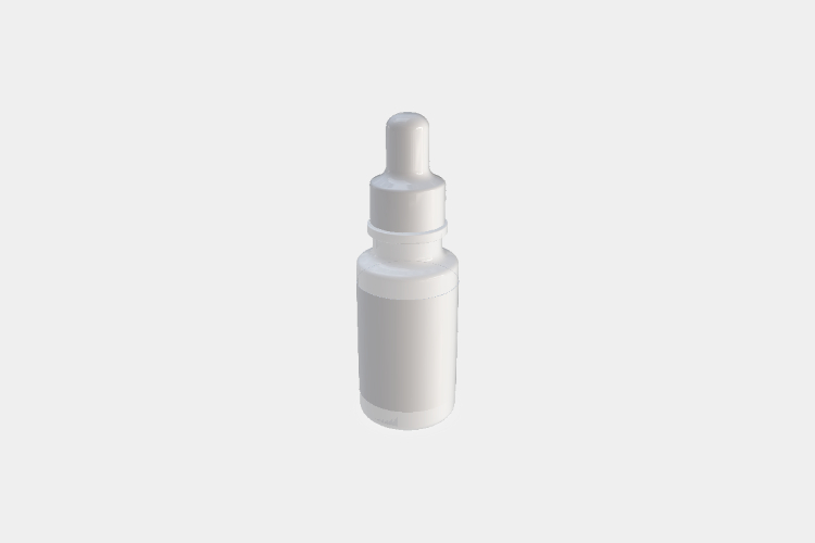 Dropper Bottle with white label Mockup