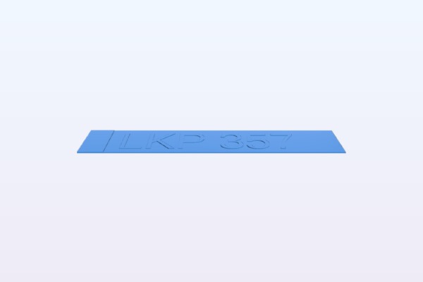 Numberplate for trailers | 3d print model