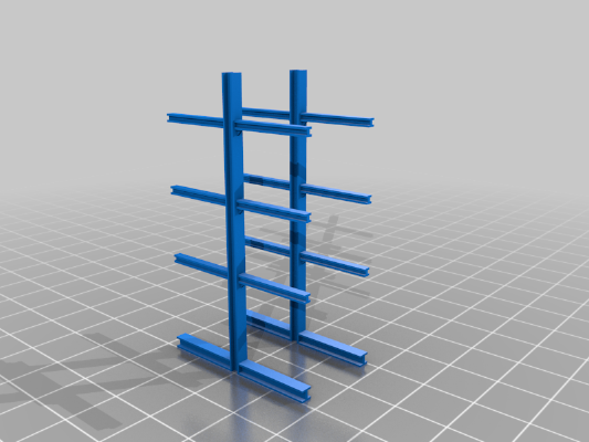 HO Scale Lumber Yard Details - Lumber Rack | 3d print model