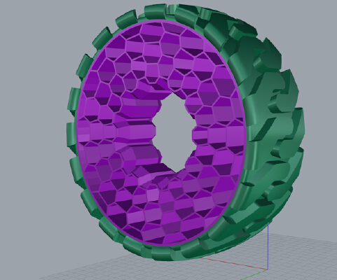 Michelin Tweel style airless wheel for 1_10 rc offroaders, done thx to Palmiga | 3d print model