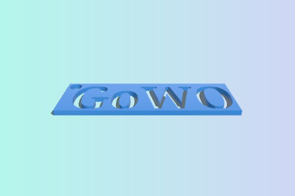 GoWO Keychain | 3d print model