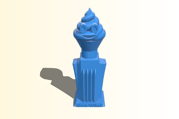 Poo Emoji Trophy | 3d print model