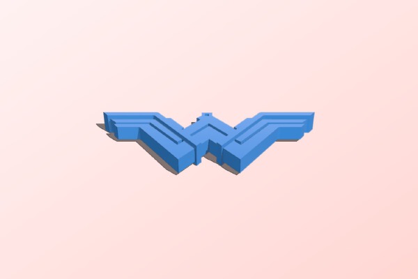 New Wonder Woman Logo Keychain | 3d print model