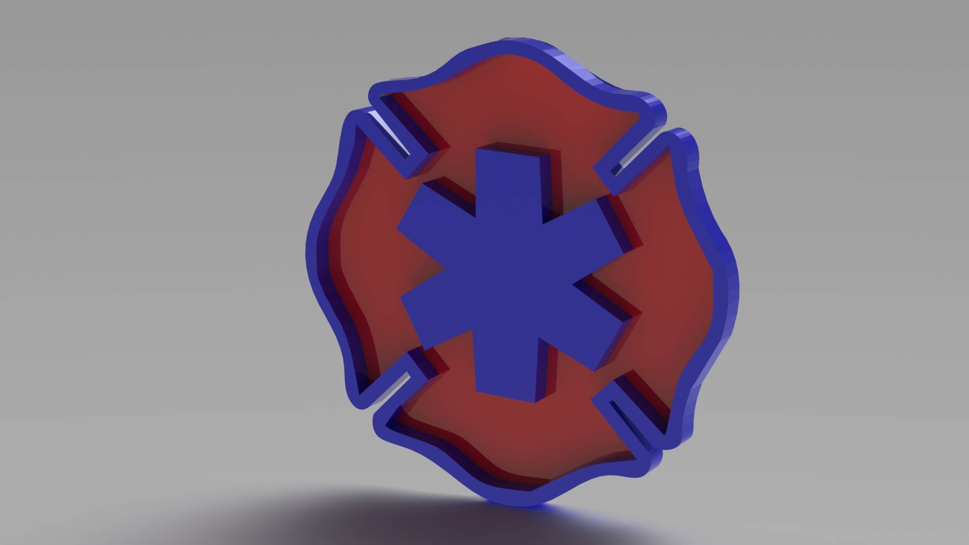 Maltese Cross and Star of Life Keychain