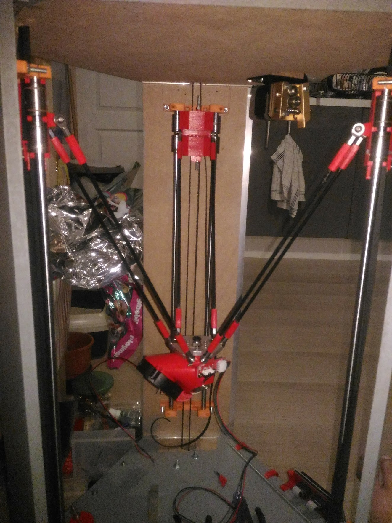 Delta 3D printer with belt tensionner