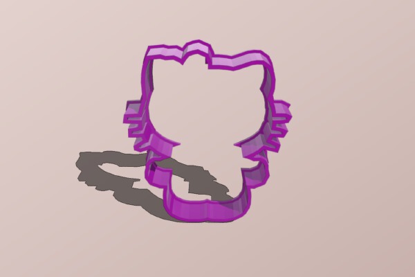 hollo kitty Cookie Cutter | 3d print model