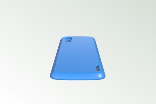 Nexus 4 backside for second internal battery | 3d print model