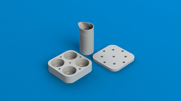 casting noise dampening silicon rubber feet | 3d print model