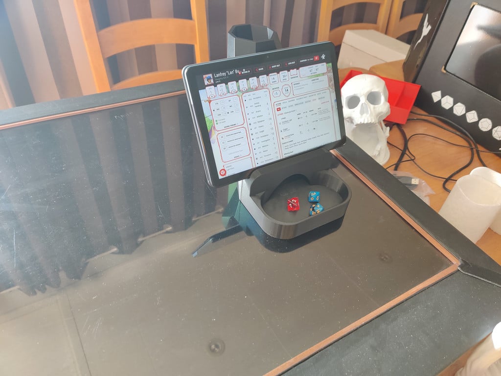 Dice Tower with Tablet Stand