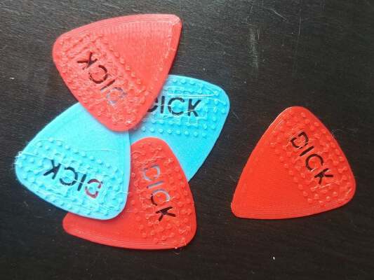 Guitar pick (dickPick) Bundle | 3d print model