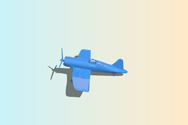 Corsair Plane (updated) | 3d print model