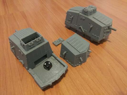 A7V Tank Dice Tower | 3d print model