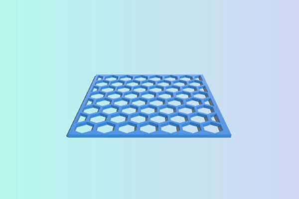 Hexagon Paint Pattern Template | 3d print model