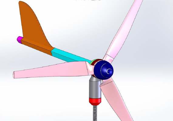 Small wind turbine MK2 windmill | 3d print model