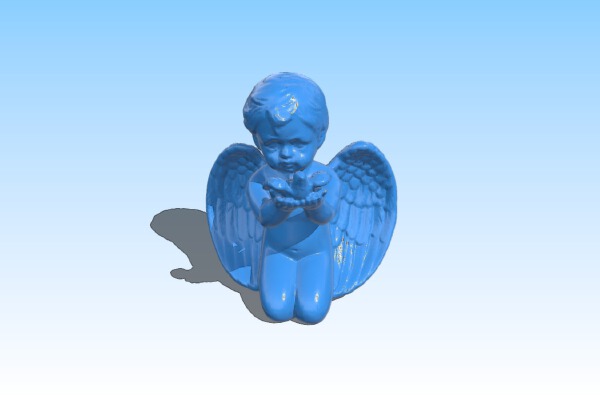 Angel with bird | 3d print model