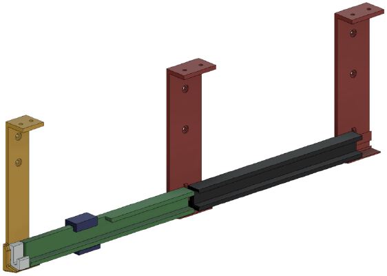 Rails for Reclaimed Refrigerator Drawer | 3d print model