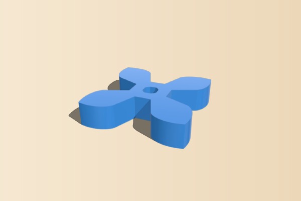 Cycloid Gear with only 4 teeth | 3d print model