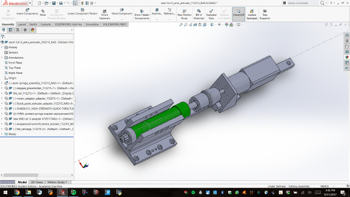 precision paste extruder based on screw frosting device | 3d print model