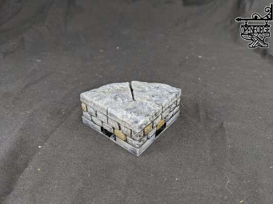 Dungeon Stone 2.0 2x Curved Risers | 3d print model