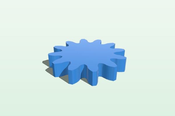 Gearing : Z=12, m=0.8, offset=0 | 3d print model