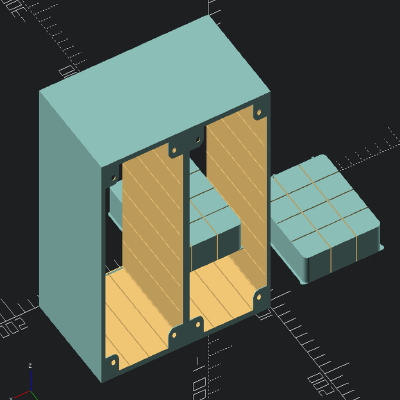 Fully customizeable vase drawer system (OpenSCAD) | 3d print model