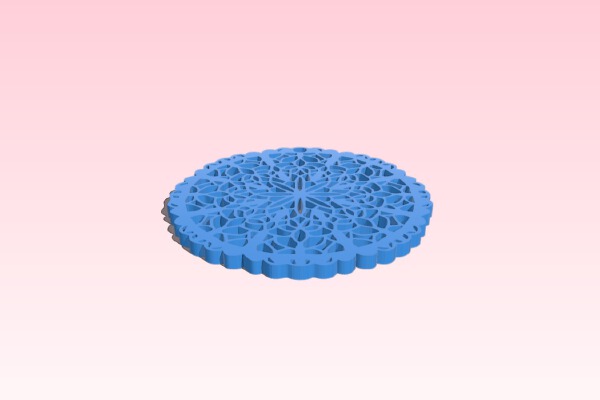 Mandala earring 2 | 3d print model