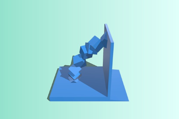 Modern Square Bookend or Book Stop | 3d print model