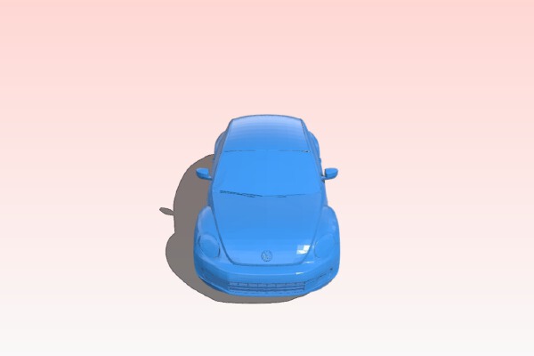 Volkswagen beetle car 2012 | 3d print model