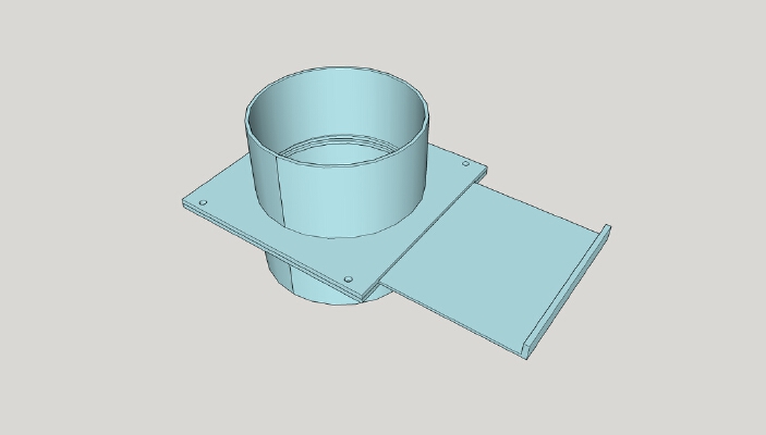6 inch blastgate for dust collection system | 3d print model