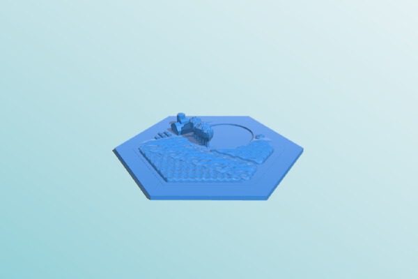 Catan Fields Hex | 3d print model
