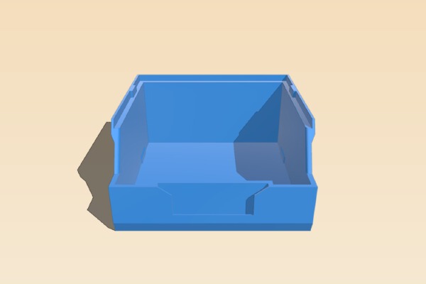 Storage box with label slot | 3d print model