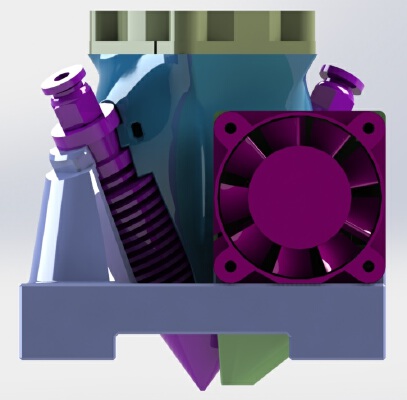Makerbot Carriage for 2in1 Diamond Hontend | 3d print model