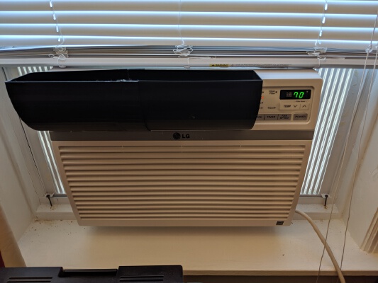 Air Flow Re-director for LG LW1015_LW1016_LW8016 Window Air Conditioner | 3d print model