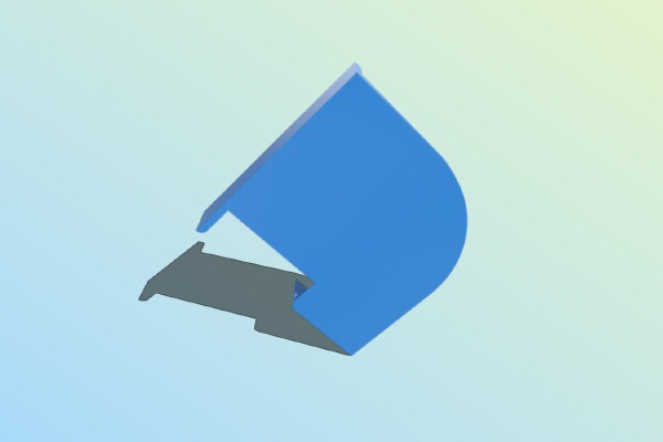 bed glass holder, corner with wires. | 3d print model