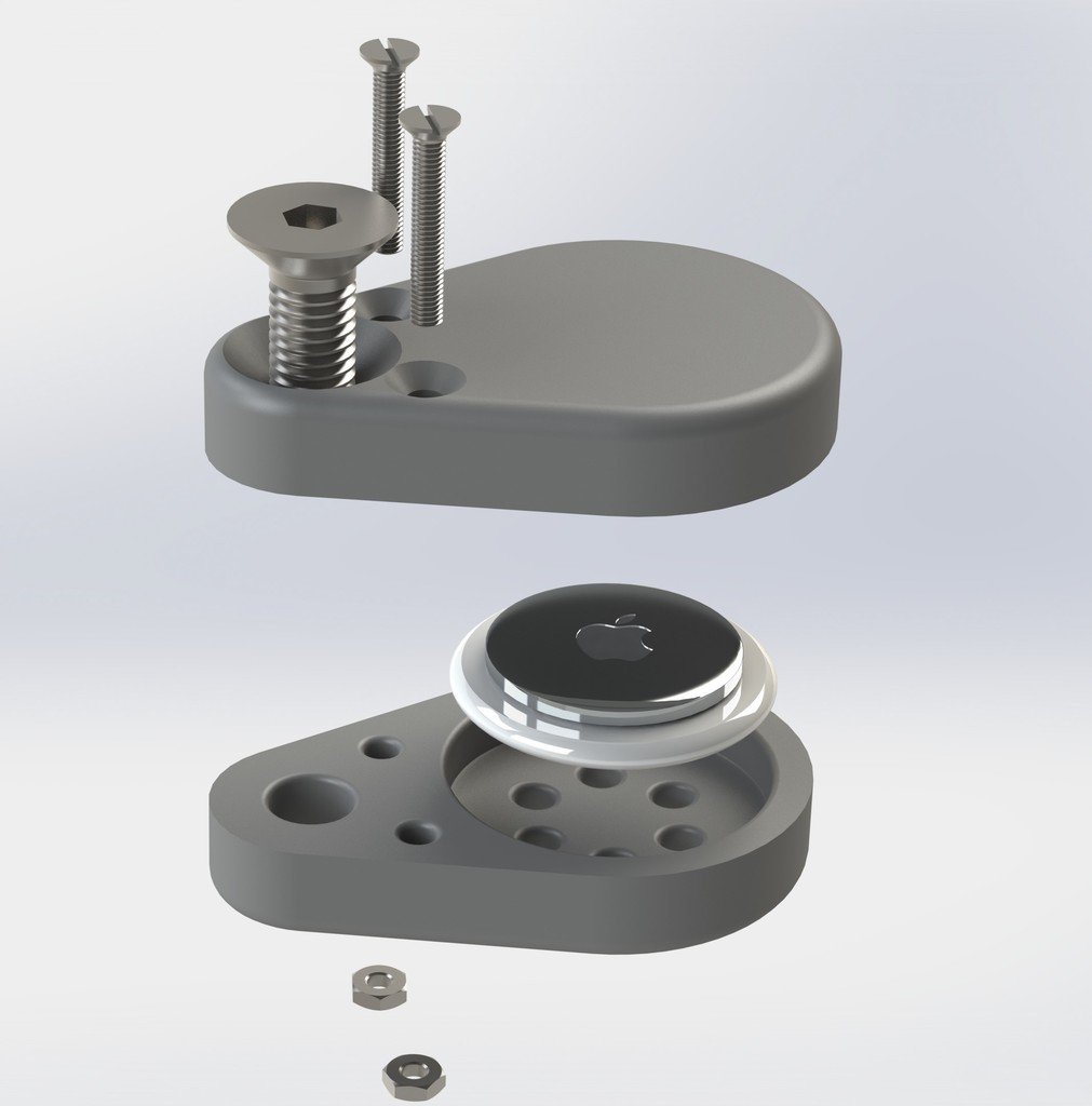 Apple AirTag bike saddle mount