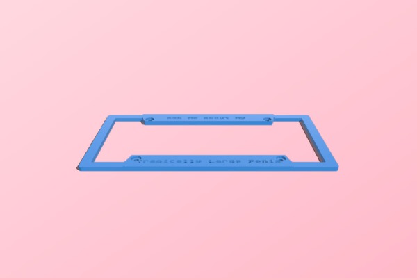 My Customized License Plate Border | 3d print model