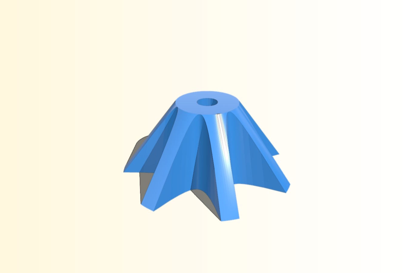 Parametric spool holder with hyperbolic cutouts