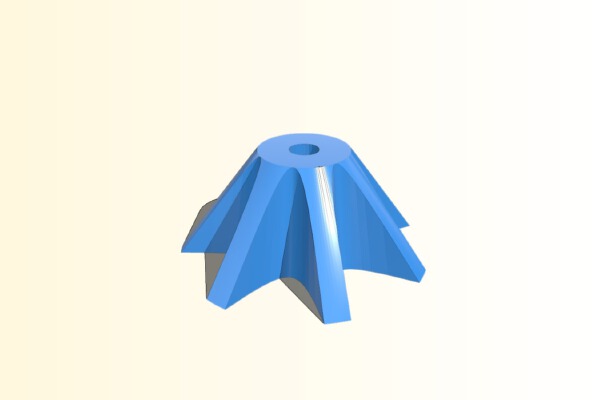 Parametric spool holder with hyperbolic cutouts | 3d print model